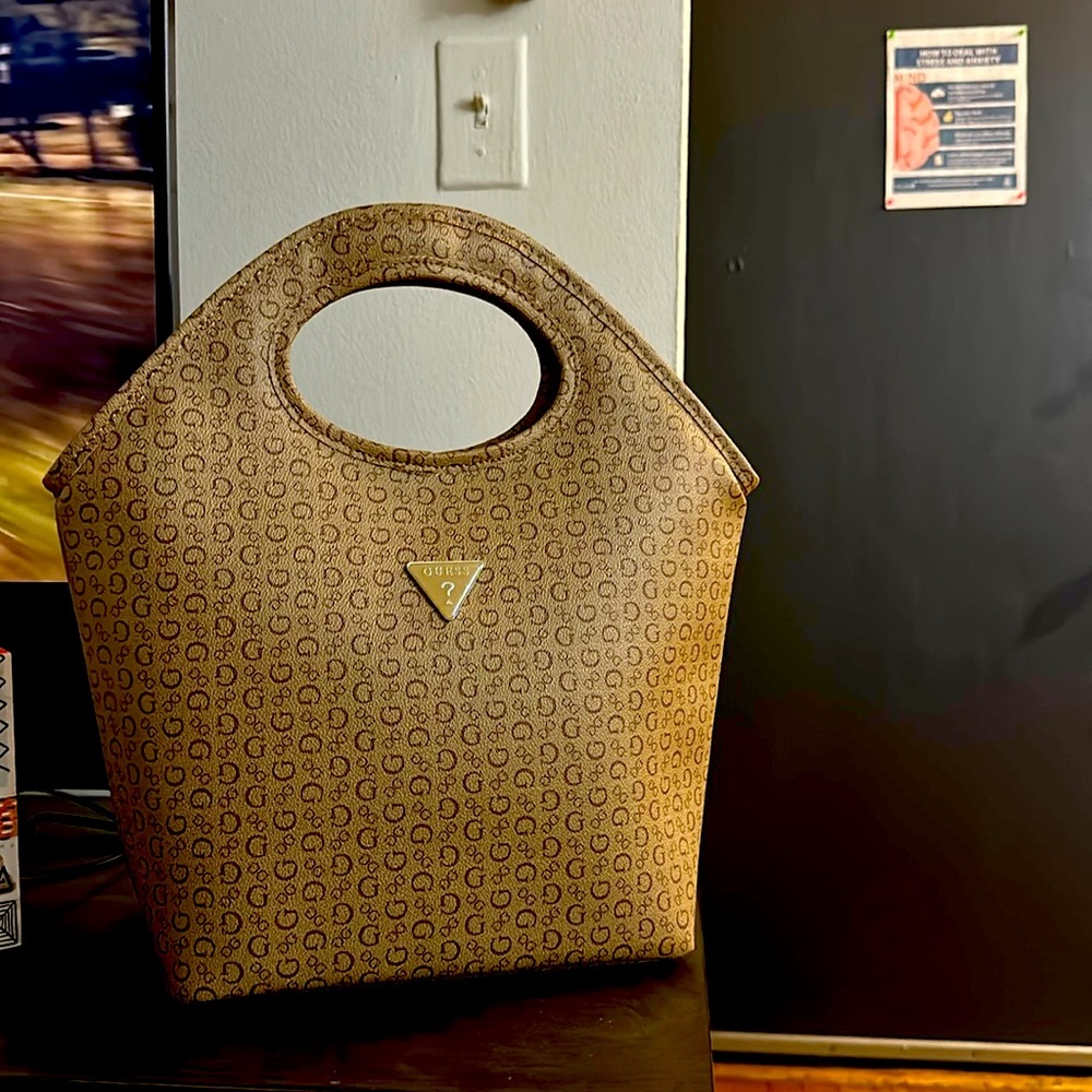 Guess women lunch box brown new